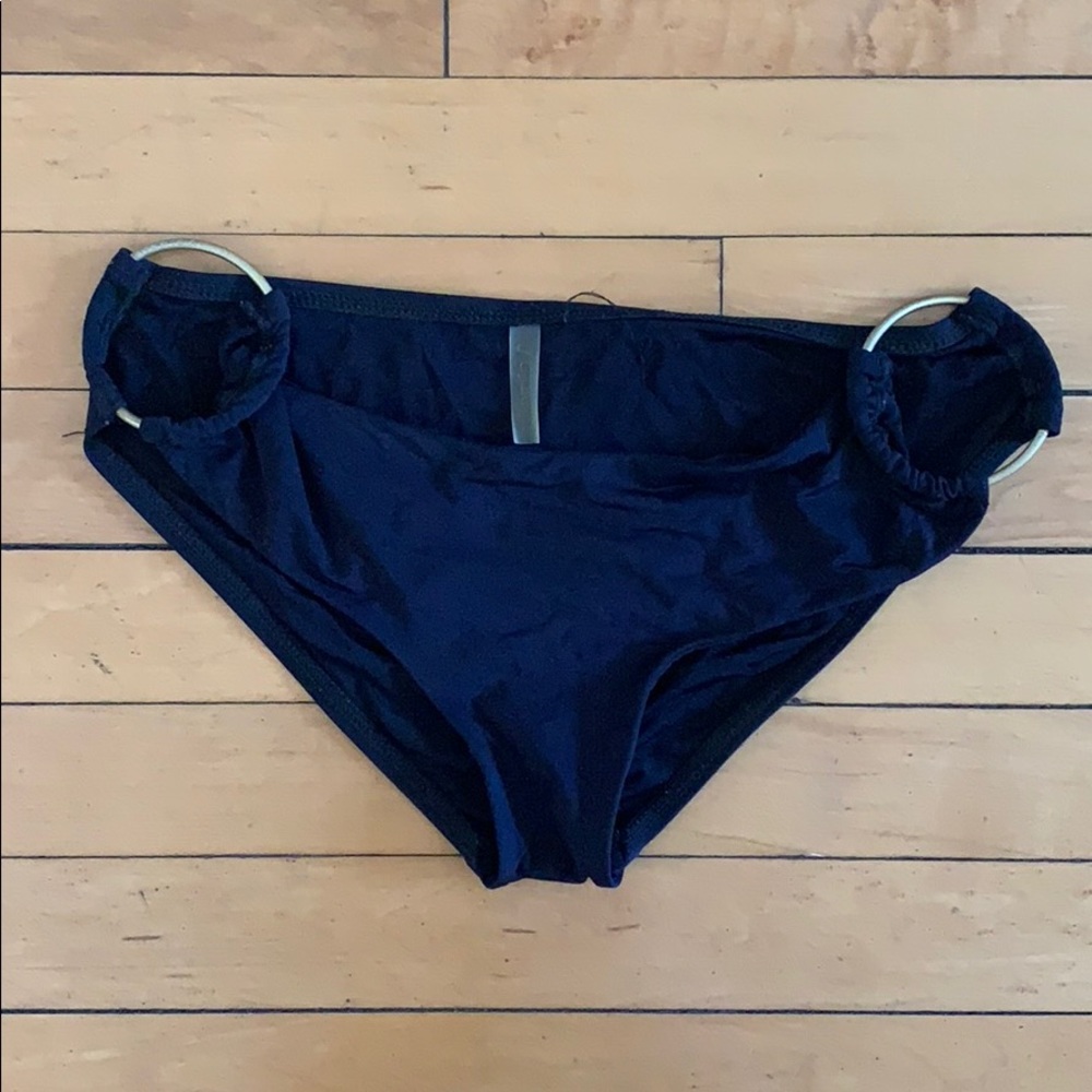 Vitamin A black swim suit bottom with metal detail